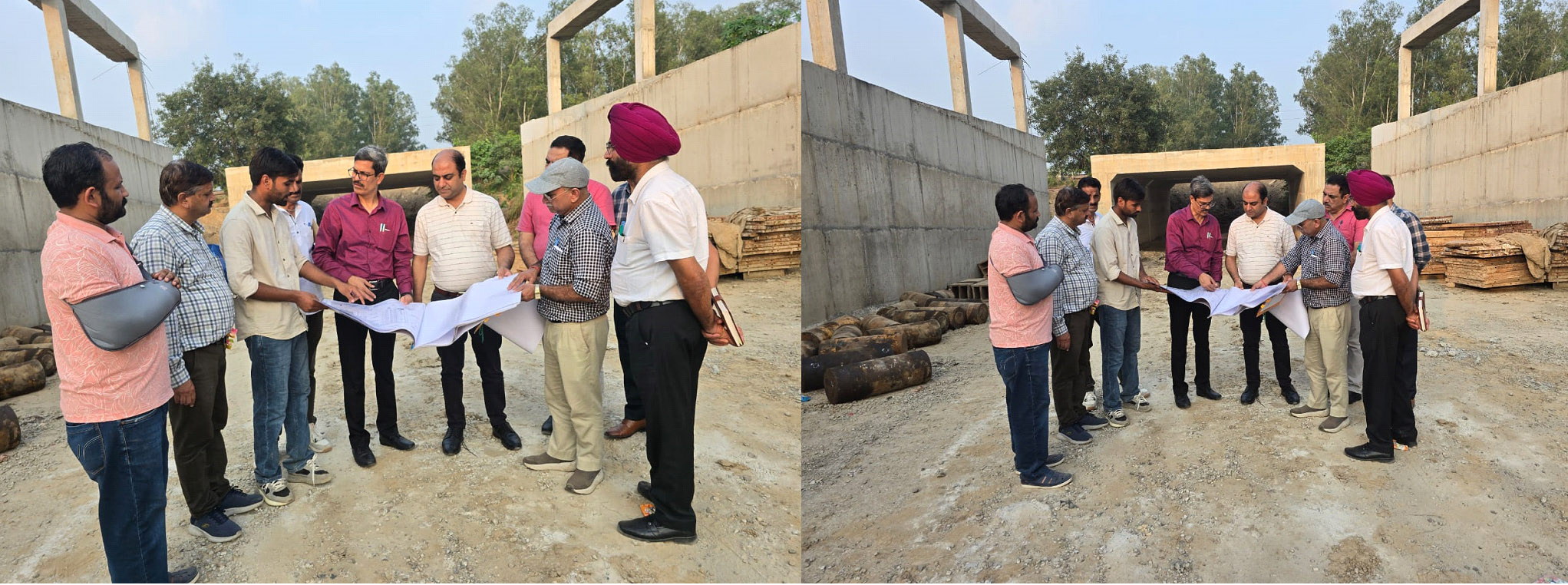 Secretary Abhishek Jain inspected the under-construction railway underpass in Malahat.